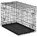 Midwest Side-by-Side Double Door SUV Crate with Plastic Pan, 36 Inches by 21 Inches by 26 Inches