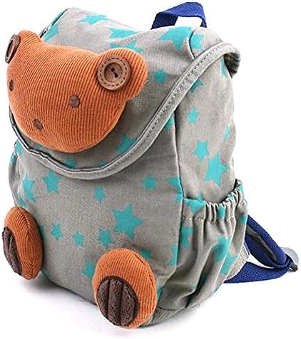 Your Gallery Unisex Baby's Cute Bear Canvas Safety Harness Backpack School Bag, grey