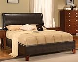 Modus Furniture Upholstered Queen Size Tiffany Low Profile Sleigh Bed, Choc ....