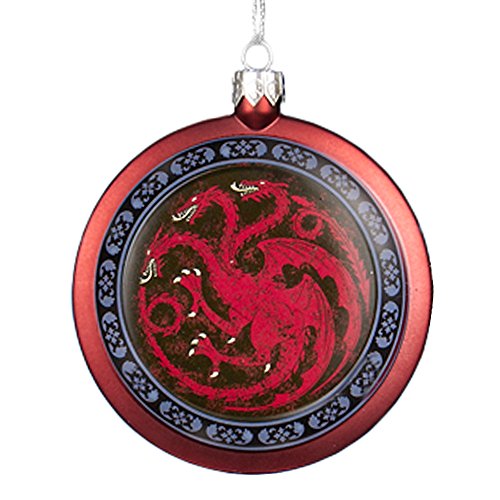 Game of Thrones Targaryen 80mm Blow Mold Flat Disc Christmas Ornament