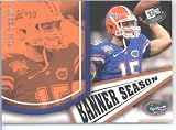 2010 Press Pass Banner Season #3 Tim Tebow (Florida Gators QB) Rookie Football Card - Mint Condition - Shipped In Protective Screwdown Display Case!