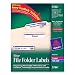Avery® Blue File Folder Labels for Laser and Inkjet Printers with  TrueBlock(TM) Technology, 2/3 inches x 3-7/16 inches, Box of 1500 (5766)