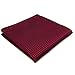 SHLAX&WING Solid Red Silk Pocket Square Mens Handkerchief Hanky Business Wedding