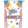 Happy Birthday America Decorative Banner