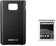 Samsung Original Akkublock mit Geh�user�ckseite EB-K1A2EBEGSTD (kompatibel mit Galaxy S2) in schwarz
