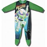 Toy Story's Buzz Lightyear "Action Hero" Green Footed Sleeper for Toddlers