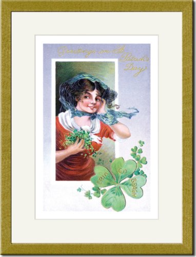 Gold Framed/Matted Print 17x23, Irish Beauty