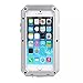iPhone 6S Case,3C-Aone[Newest] Gorilla Glass Luxury Aluminum Alloy Protective Metal Extreme Water Resistant Shockproof Military Bumper Heavy Duty Cover Shell Case for Apple iPhone 6S (Silver)