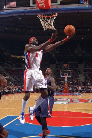 Atlanta Hawks v Detroit Pistons: Ben Wallace Photographic Poster Print by Allen Einstein, 16x24