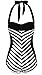 LA PLAGE Women's Swimsuit 50s Retro Polka Plus Size One Piece Monokinis Halter Swimwear