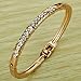 YAZILIND Jewelry Simple Design Rose Gold Plated Carve Diamante Crystal Charming Bangle Bracelet 2.2