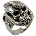 Skull & Snake - Sterling Silver Ring