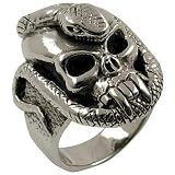 Skull & Snake - Sterling Silver Ring