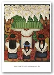 Flower Festival, Feast of Santa Anita, 1931 by Diego Rivera 34"x27.5" Art Print Poster