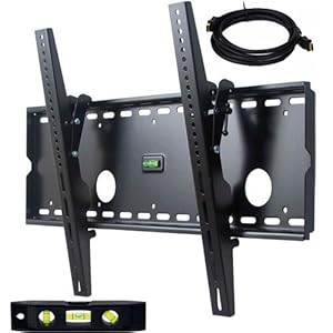 VideoSecu TV mount black tilt wall mount bracket for SAMSUNG flat panel plasma LCD TV 36" 37" 38" 40" 42" 46" 47" 48" 50" 52" 58" LN-S4692D LN-T5271F HP-S5053 LN-T4665FX LN-T5265F FP-T5094 LN-T5265FX PN58C550G1 UN55C6300SF UN46C5000QF UN46C7000WF UN46C6300SF UN40C5000QF LN46C530F1F LN55C630K1F UN40C6300SF UN55C7000WF PN50C550G1F LN40C530F1F LN40C630K1F PN42C450B1D HDTV TV with free 7ft HDMI cable and 6" 3-Axis Magnetic Bubble Level 1TR