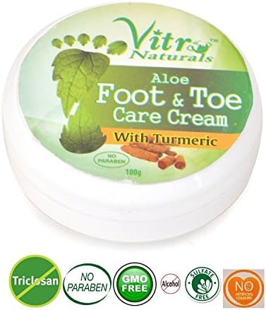 Vitro Naturals Aloe Foot & Toe Care Cream (With Turmeric) 100 gm