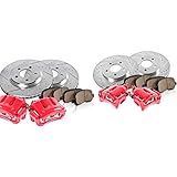 Image : Callahan FRONT + Solid REAR [4] Rotors + [4] Calipers + Quiet Low Dust [8] Ceramic Pads Performance Kit