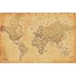World Map (Vintage Style) Art Poster Print - 36x24