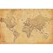 World Map (Vintage Style) Art Poster Print - 36x24