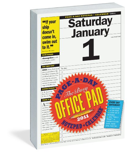 Busy Office Page-A-Day blank day schedule. Busy Office Page-A-Day