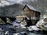 Grist Mill and Glade Creek, Badcock State Park, WV Photographic Poster Print by David Davis, 16x12
