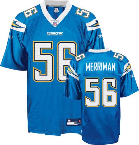 Men`s San Diego Chargers #56 Shawne Merriman Alternate Replica Jersey - XL