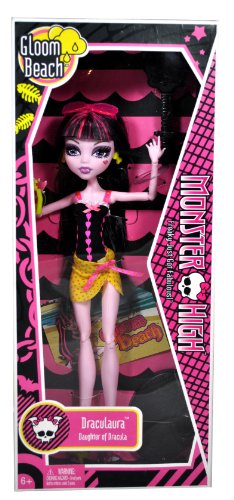 Mattel Monster High Freaky Just Got Fabulous Gloom Beach Series 11 Inch Doll - Draculaura Daughter of Dracula with SPF 500 Lotion Bottle Sunglass Hairbrush and Doll Stand T7993 Mattel Monster High Freaky Just Got Fabulous Gloom Beach Series 11 Inch Doll - Draculaura Daughter of Dracula with SPF 500 Lotion Bottle Sunglass Hairbrush and Doll Stand T7993