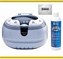 Sonic Wave Professional Ultrasonic Cleaner - Cleans Jewelry Optics Eyeglass CD's DVD's and Other Delicate Items + Blitz Jewelry & Gem Cleaner (Concentrate 8oz.) + DB Roth 100% Cotton Flannel All-in-one Jewelry Cloth