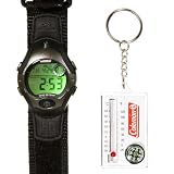 Men's Coleman Watch/Flashlight Gift Set with Thermometer/Compass Keychain
