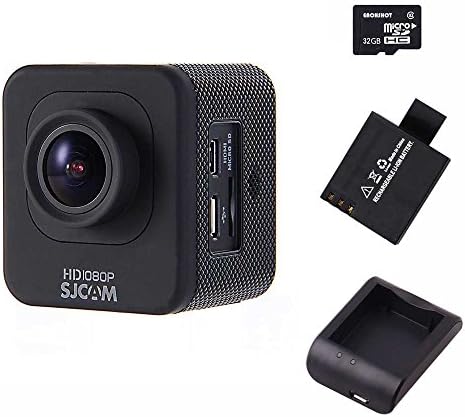 SJCAM M10 Cube Mini Full HD Action Sport Camera(Black) Bundle With Replacement Battery and Charger and EACHSHOT® 32G Memory Card