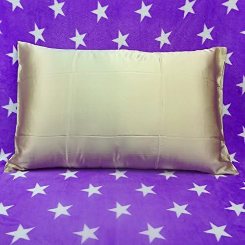 Soft Silker Silk Pillowcase 100% Pure Mulberry Charmeuse with Hidden Zipper 19MM 400 Thread Count Hypoallergenic for Hair Cotton Underside Brown Queen/Standard