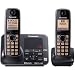 Panasonic KX-TG7622B DECT 6.0 Link-to-Cell via Bluetooth Cordless Phone, Black, 2 Handsets
