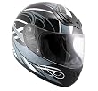 Advance HAWK Gray with White Graphics on Black Glossy Full Face Motorcycle Helmet - Color : gray - Size : Large