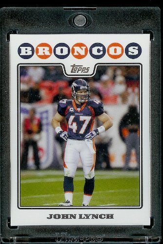 2008 Topps # 276 John Lynch - Denver Broncos - NFL Trading Cards in a Protective Display Case!