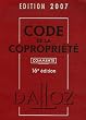 Code de la copropri�t� comment� 2007