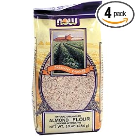 NOW Foods Almond Flour Pure ,  10 Ounce Bags (Pack of 4)