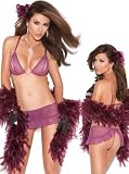Sexy Exotic Sheer Purple Lingerie Set