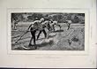 1875 Mowers Men Working Field Scythe Country Scene