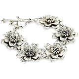 Lucky Brand Palomino Silver-Tone Thai Flower B
