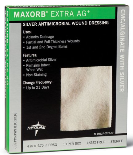 Maxorb Extra AG Silver Antimicrobial Wound Dressings 4