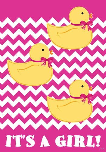 Custom Decor Flag - It's A Girl Ducks