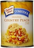 Comstock Original Country Pie Filling & Topping, Peach, 21 Ounce (Pack of 8)