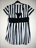 Black & White Striped Long Top