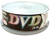Ridata Double Layer 8.5GB DVD+R 2.4X Inkjet Printable in 25 piece cakebox