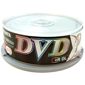 Ridata Double Layer 8.5GB DVD+R 2.4X Inkjet Printable in 25 piece cakebox