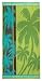 Palm Tree Forest Blue Lime by Cotton Craft - Terry Jacquard Beach Towel size 32x63 - 500 grams 100% Pure Ringspun Cotton - Brilliant intense vibrant colors - Highly absorbent easy care machine wash - Use for picnic poolside or as a colorful bath towel - Other styles available - Butterfly, Surf Board Palm, Zebra, Shells & Fish, Wheel Anchor, Henna and Lily Bamboo