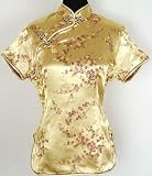 Royal Satin Tunic Top Shirt Blouse Gold Available Sizes: 0, 2, 4, 6, 8, 10, 12