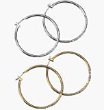 Avon Rhinestone Earring Hoop Set