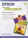 Epson S041106 Photo Quality Inkjet Paper, selbstklebend, DIN-A4, 167g/m², 10 Blatt