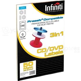 Infiniti A4 Blank White CD Label (50)